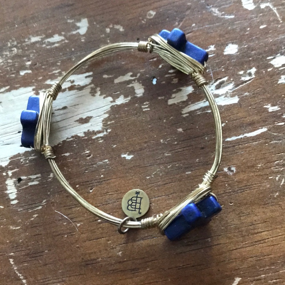 Bourbon and bow ties cross bangle